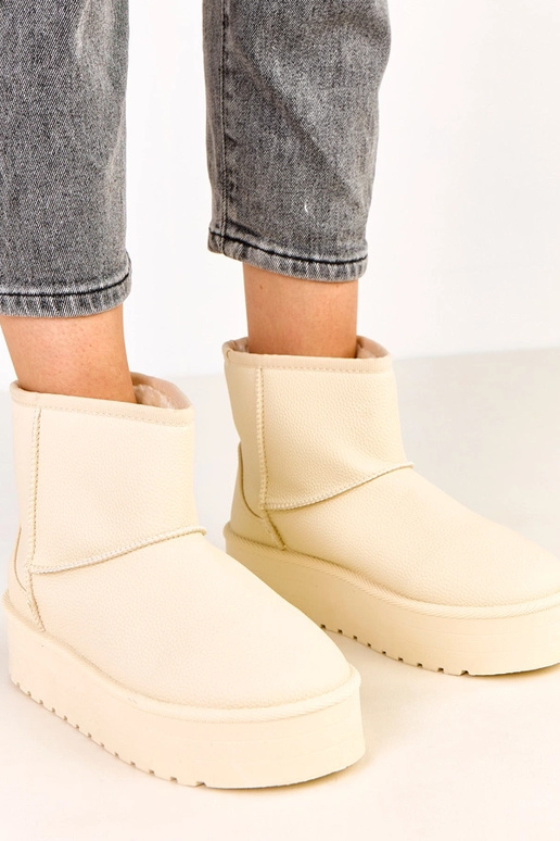Bottes neige basses sable avec...