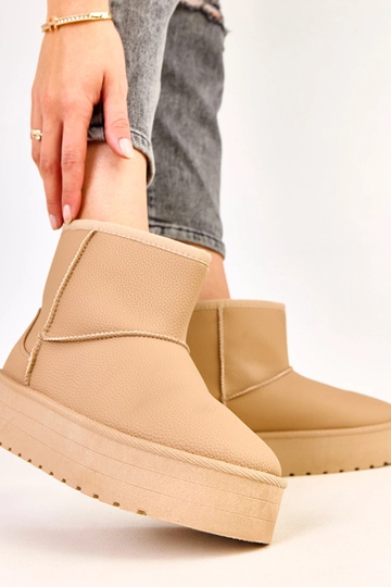 Bottes neige basses marron...