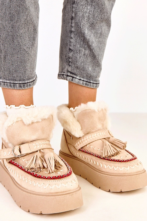 Bottes neige sable avec plateforme et...