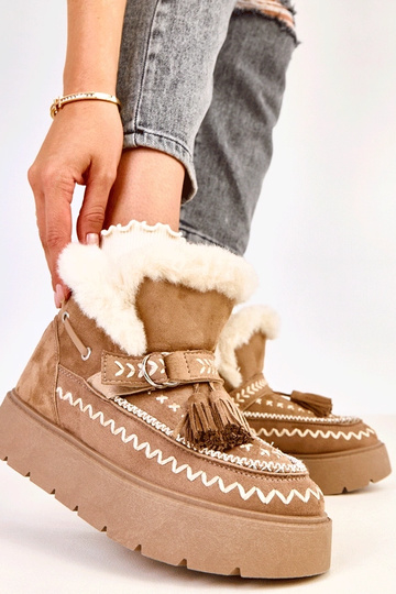 Bottes neige marron clair...