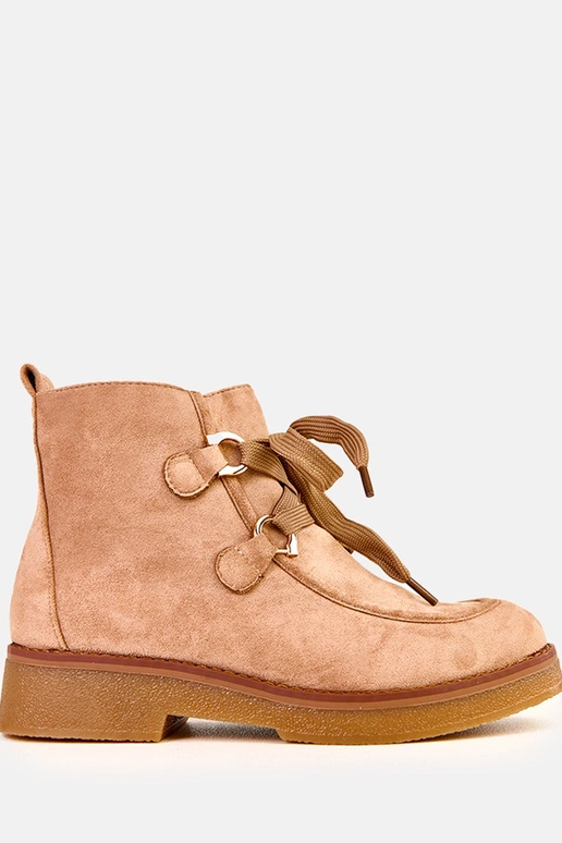 Bottines chaudes sable avec lacets...