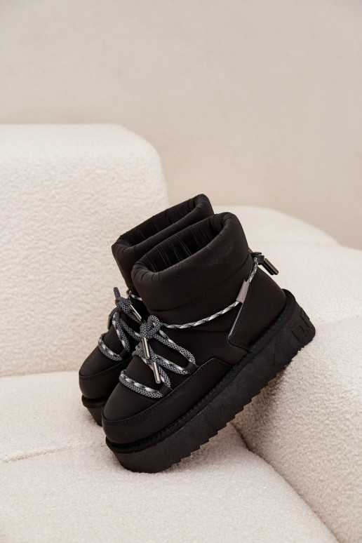 Bottes de neige avec une plateforme D.Franklin DFSH371015 couleur noire