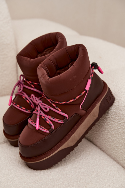 Bottes de neige avec une plateforme D.Franklin DFSH371015 CzekoladoÀe