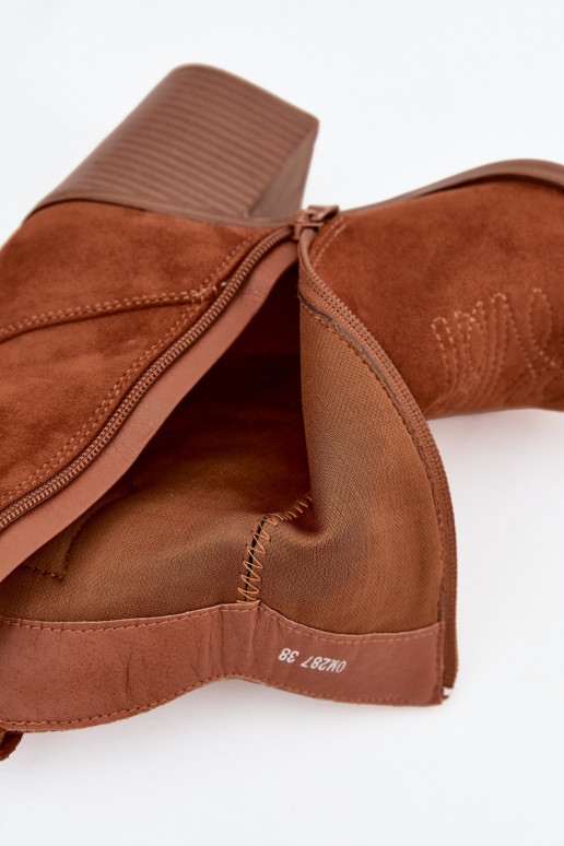 bottes style coÀboy Féminin avec des talons marron Jessa