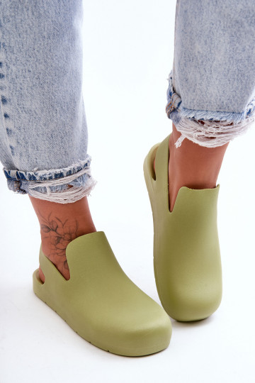 Pantoufles en caoutchouc couleur verte Meriko 2