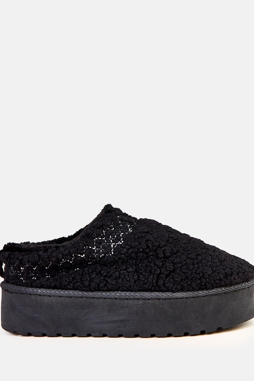 Bottes de neige noires à plateforme...