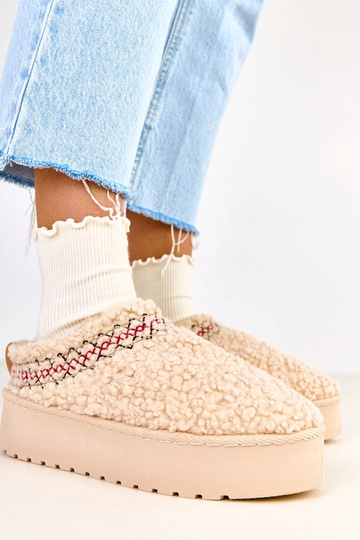 Bottes de neige beige à plateforme Royana