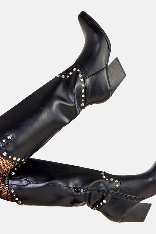 Bottes de cow-boy pour femmes noires...