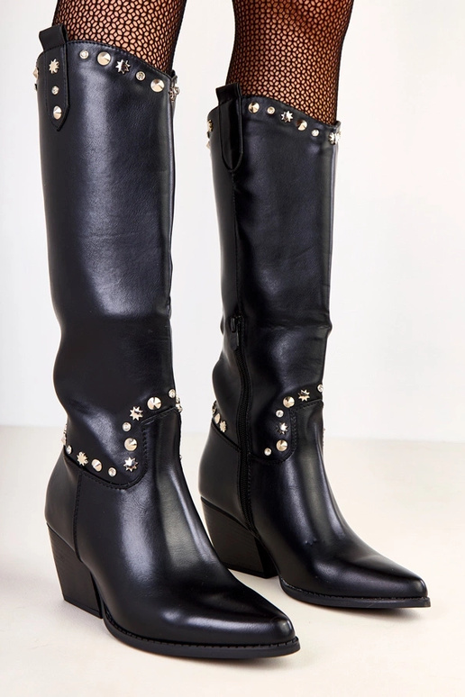 Bottes de cow-boy pour femmes noires...