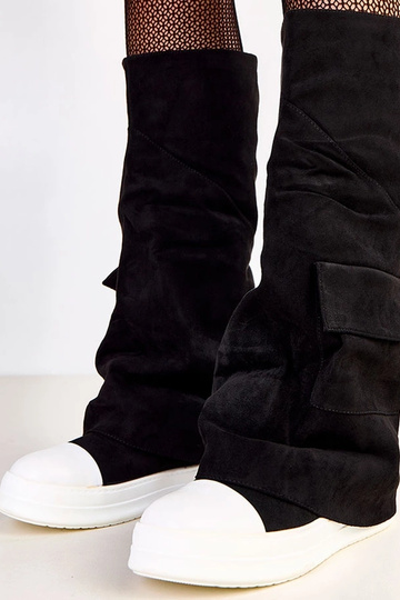 Bottes hautes noires en...