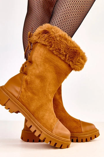 Bottines beiges en simili...