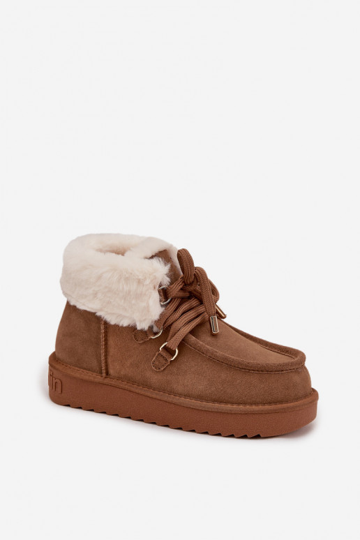 Bottes de neige FémininActivéturalnego en daimu D.Franklin DFSH375006 marron