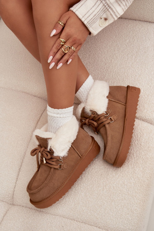 Bottes de neige FémininActivéturalnego en daimu D.Franklin DFSH375006 marron