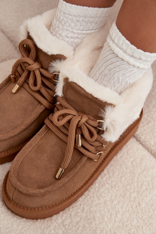 Bottes de neige FémininActivéturalnego en daimu D.Franklin DFSH375006 marron