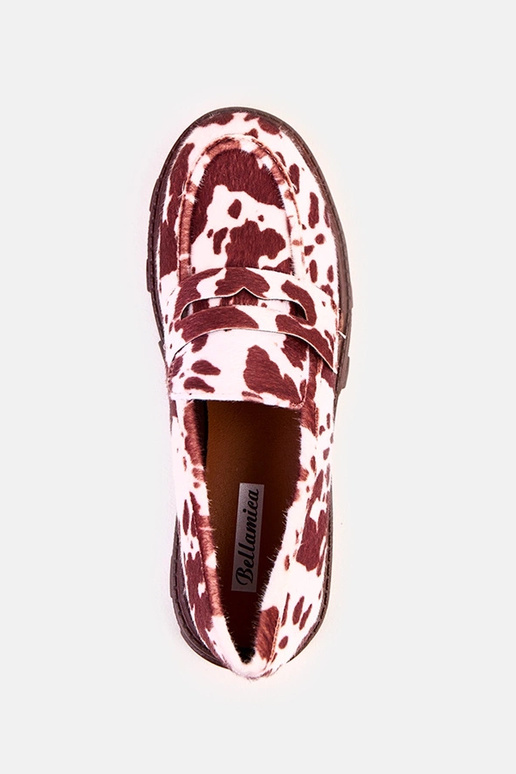 Mocassins marron avec taches de vache...