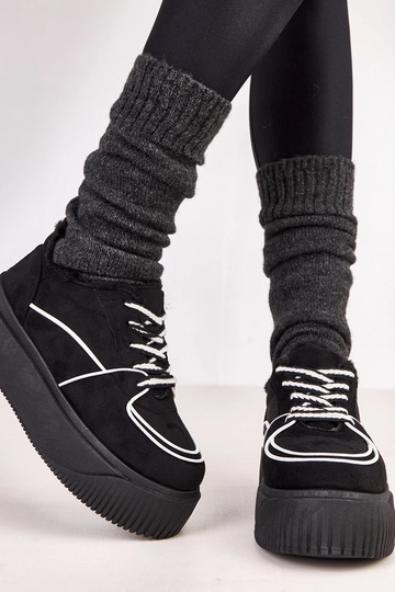 Baskets chaudes noires à... 2