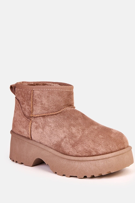 Bottes en neige basses couleur sable...