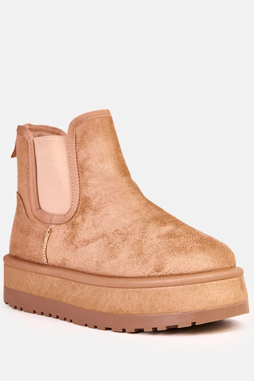 Bottes en neige basses couleur sable...