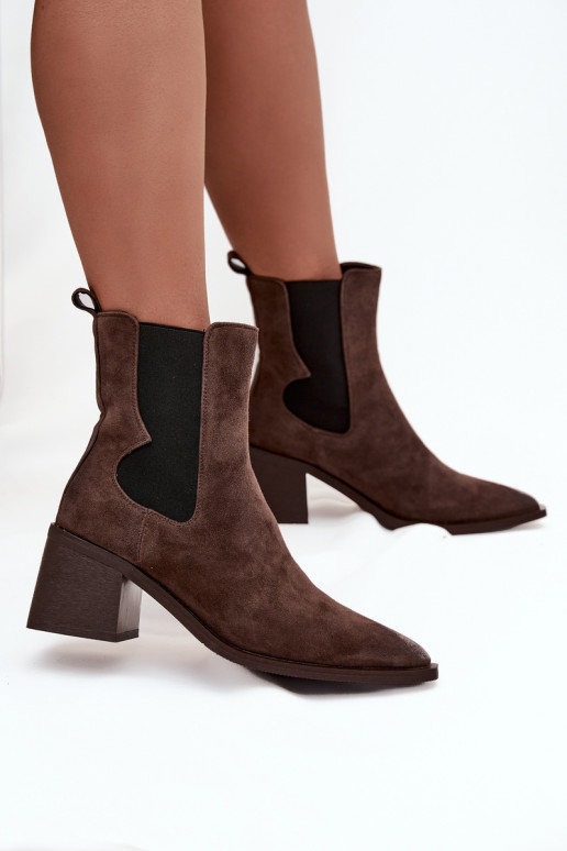 Peau en daim Bottes avec chauffage à l intérieur Artiker 57C0047 marron Peau en daim Bottes avec chauffage à l intérieur Artiker 57C0047 marron
