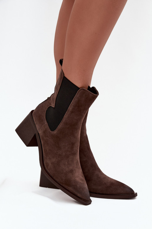 Peau en daim Bottes avec chauffage à l intérieur Artiker 57C0047 marron Peau en daim Bottes avec chauffage à l intérieur Artiker 57C0047 marron