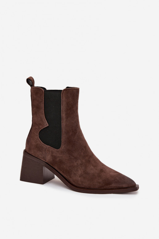 Peau en daim Bottes avec chauffage à l intérieur Artiker 57C0047 marron Peau en daim Bottes avec chauffage à l intérieur Artiker 57C0047 marron