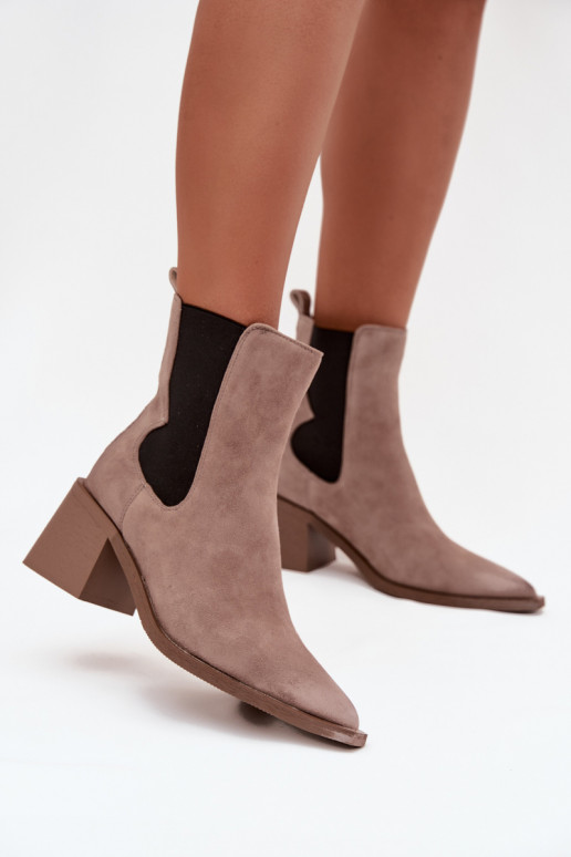 Peau en daim Bottes avec chauffage à l intérieur Artiker 57C0045 beige