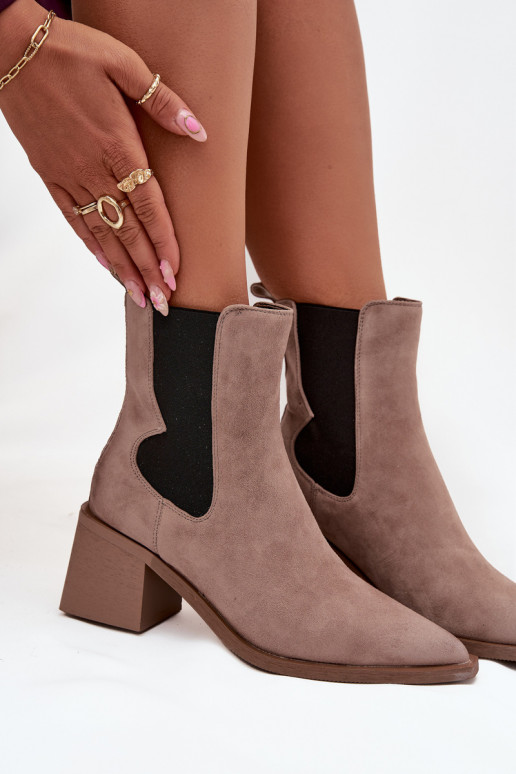 Peau en daim Bottes avec chauffage à l intérieur Artiker 57C0045 beige