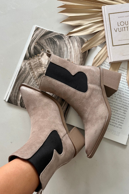 Peau en daim Bottes avec chauffage à l intérieur Artiker 57C0045 beige