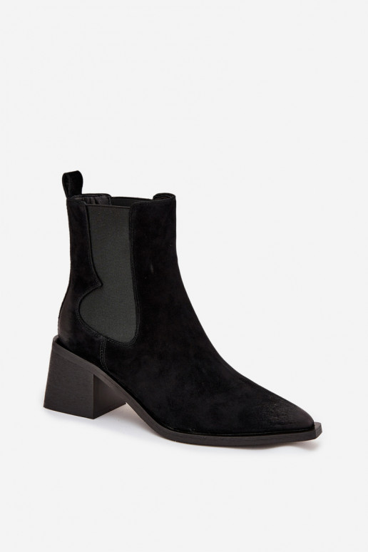 Peau en daim Bottes avec chauffage à l intérieur Artiker 57C0049 couleur noire