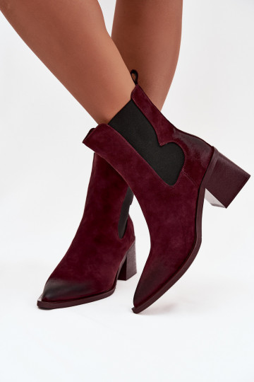 Peau en daim Bottes avec chauffage à l intérieur Artiker 57C0048 Bourgogne