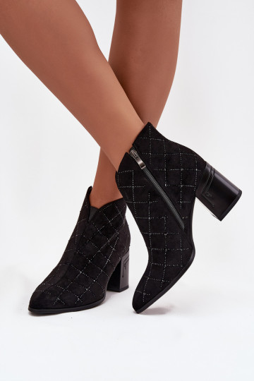 Bottines pour femmes avec décoration D&A MR52-133 couleur noire 2