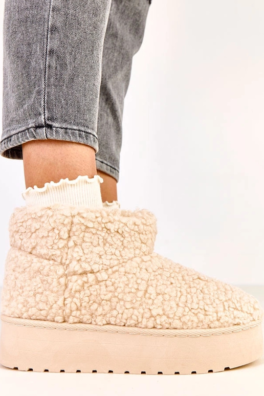 Bottes en neige couleur sable avec...