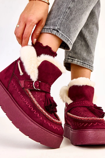 Bottes en neige bordeaux à... 2