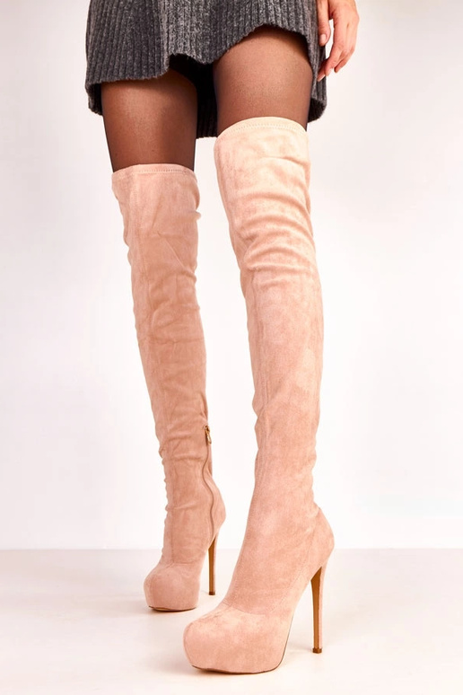 Bottes au-dessus du genou en suédine...