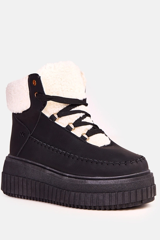 Bottines sportives chaudes noires à...