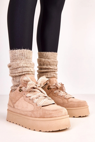 Chaussures chaudes marron à...