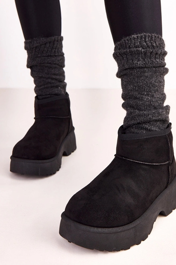 Bottes basses noires imperméables en suède synthétique Joshua 2
