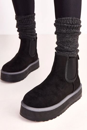 Bottes basses noires imperméables avec insertion élastique Nancey 2
