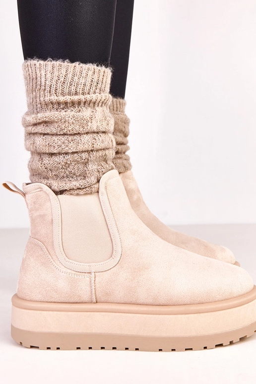 Bottes neige couleur sable avec... Bottes neige couleur sable avec...