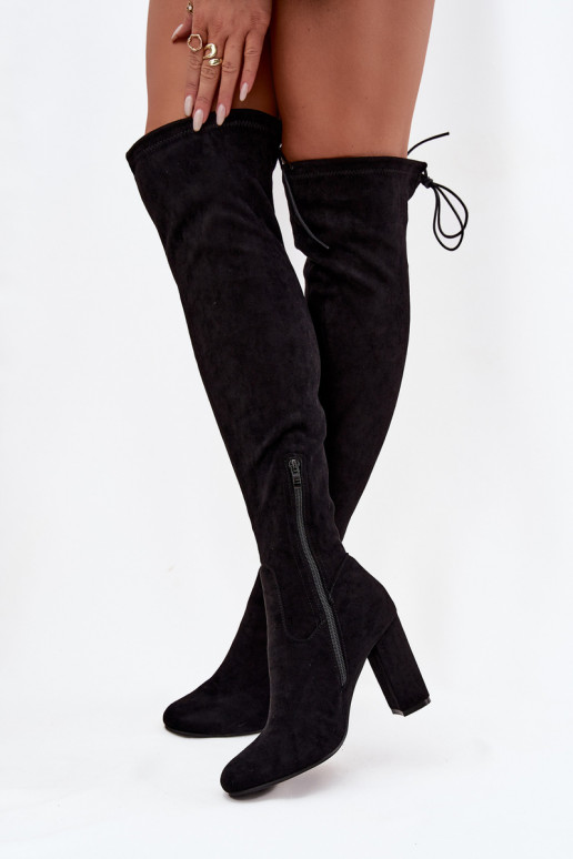 Bottes longues pour femmes avec talons noires Xamarin