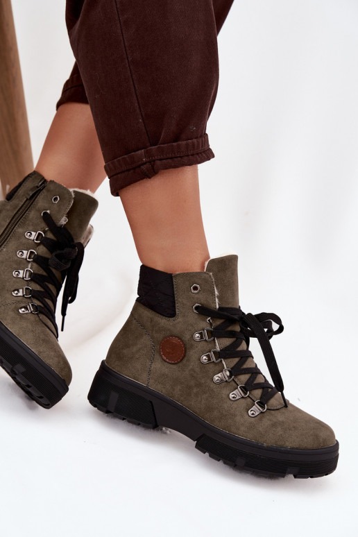 réchauffer chaussures Féminin avec une plateforme couleur kaki Zaraine réchauffer chaussures Féminin avec une plateforme couleur kaki Zaraine