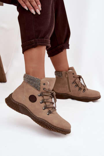 Bottes montantes chaudes pour femmes couleur sable Zenaya
