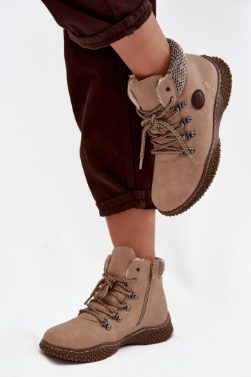 Bottes montantes chaudes pour femmes couleur sable Zenaya 2