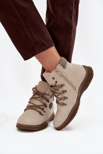 Bottes montantes chaudes pour femmes couleur ivoire Zenaya 2