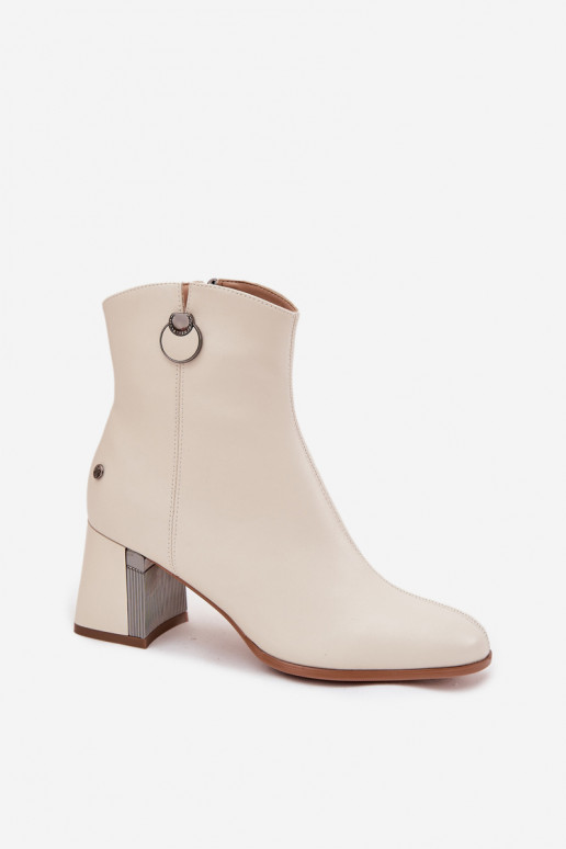 réchauffer BottesActivéturalnej Skóry avec des talons Il fautciejka K7203-04 beige réchauffer BottesActivéturalnej Skóry avec des talons Il fautciejka K7203-04 beige