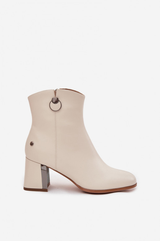 réchauffer BottesActivéturalnej Skóry avec des talons Il fautciejka K7203-04 beige réchauffer BottesActivéturalnej Skóry avec des talons Il fautciejka K7203-04 beige