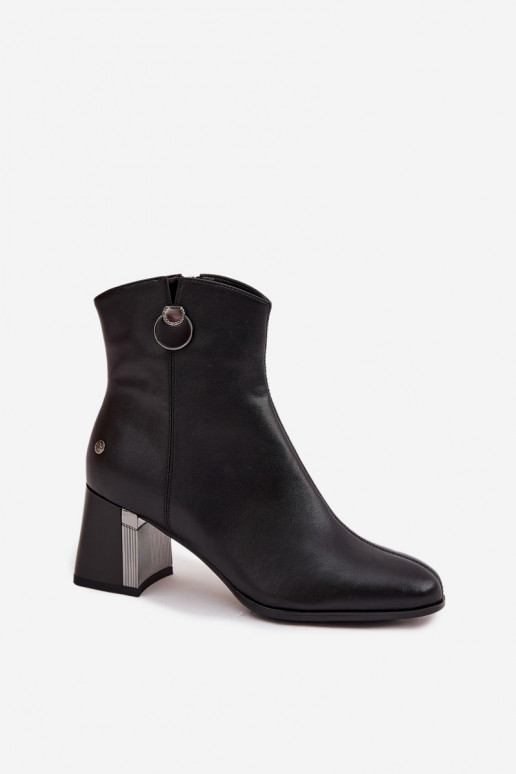 réchauffer BottesActivéturalnej Skóry avec des talons Il fautciejka K7203-04 couleur noire réchauffer BottesActivéturalnej Skóry avec des talons Il fautciejka K7203-04 couleur noire