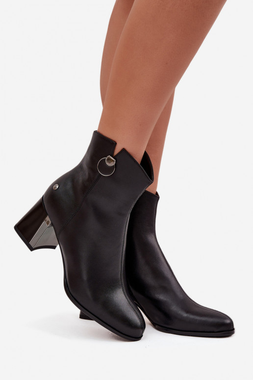 réchauffer BottesActivéturalnej Skóry avec des talons Il fautciejka K7203-04 couleur noire réchauffer BottesActivéturalnej Skóry avec des talons Il fautciejka K7203-04 couleur noire