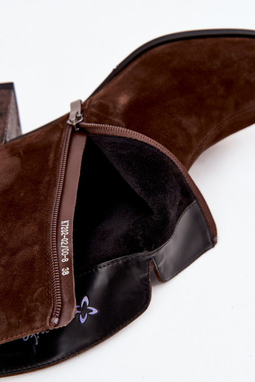 Peau en daim Bottes pour femmes Il fautciejka K7202-02 CzekoladoÀe Peau en daim Bottes pour femmes Il fautciejka K7202-02 CzekoladoÀe