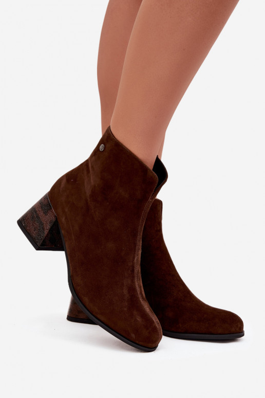 Peau en daim Bottes pour femmes Il fautciejka K7202-02 CzekoladoÀe Peau en daim Bottes pour femmes Il fautciejka K7202-02 CzekoladoÀe